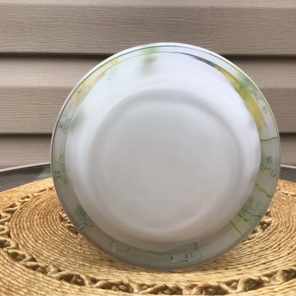 Gorgeous Floral Patterned Vintage Glass Vase